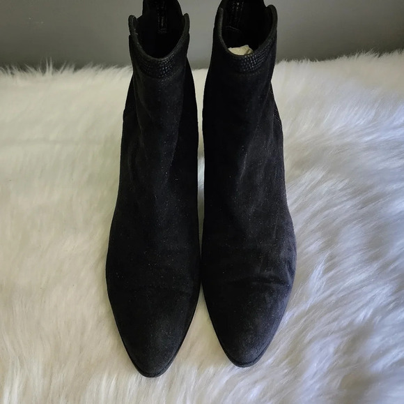 Stuart Weitzman Black Suede Booties - Picture 5 of 9